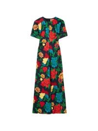La DoubleJ Floral Ruched Dress | Blue | FARFETCH at Farfetch